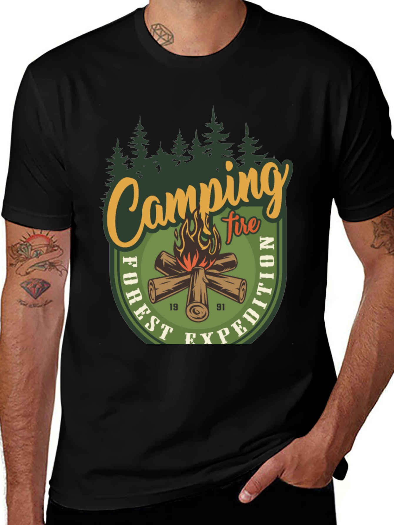 Camping Fire Forest Expedition T-Shirt