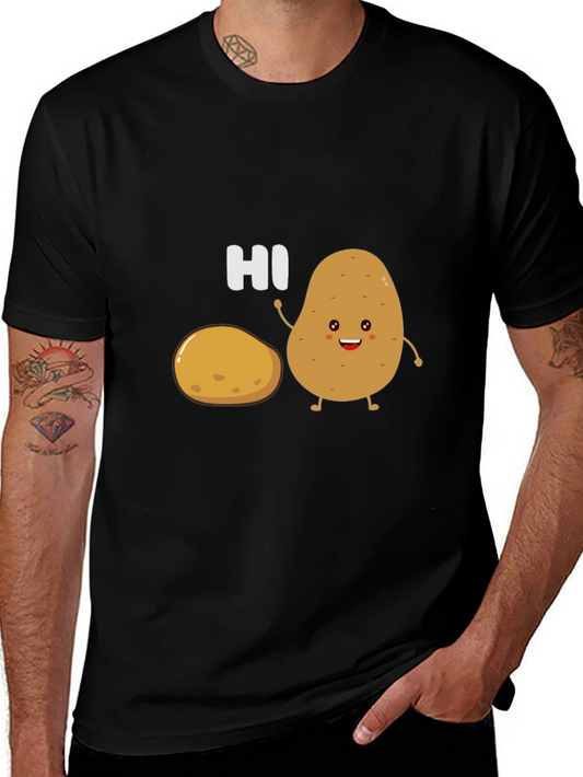 Cute Potato Graphic Tee - Funny Hi T-Shirt