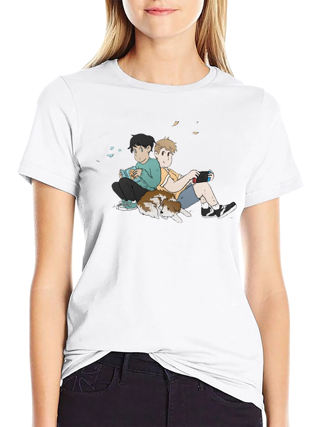 Anime Style Relaxed Boys Graphic T-Shirt