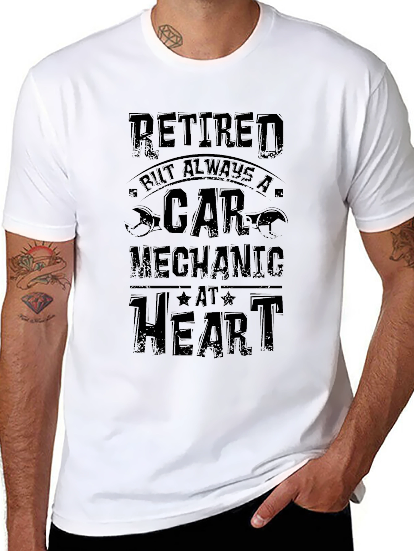 Retired Car Mechanic T-Shirt - Always at Heart