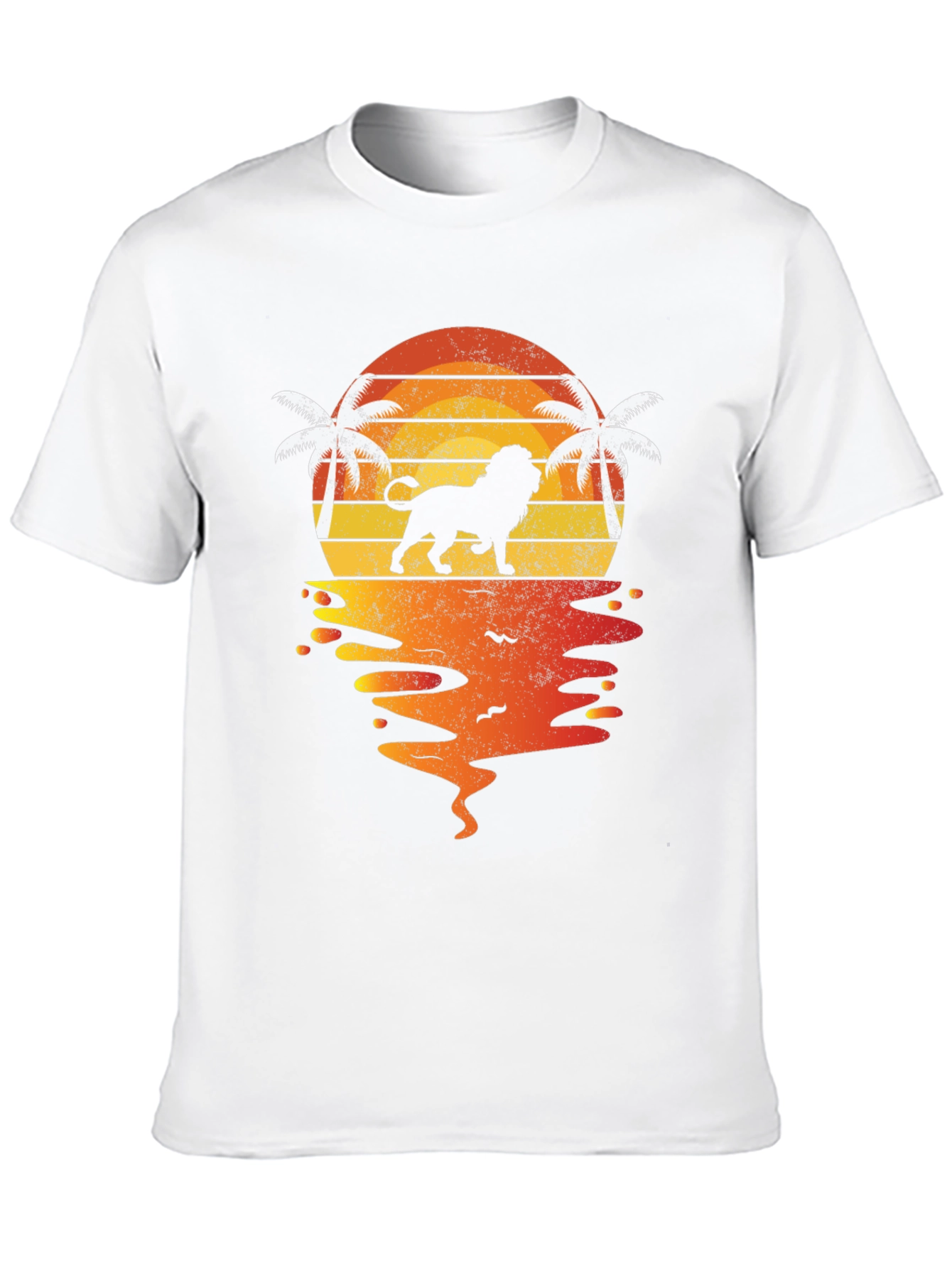 Lion Sunset Graphic T-Shirt