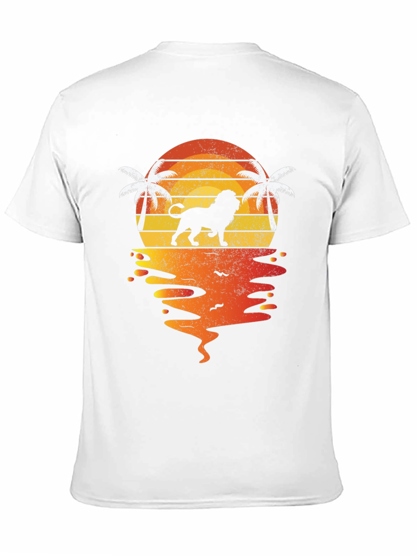 Lion Sunset Graphic T-Shirt