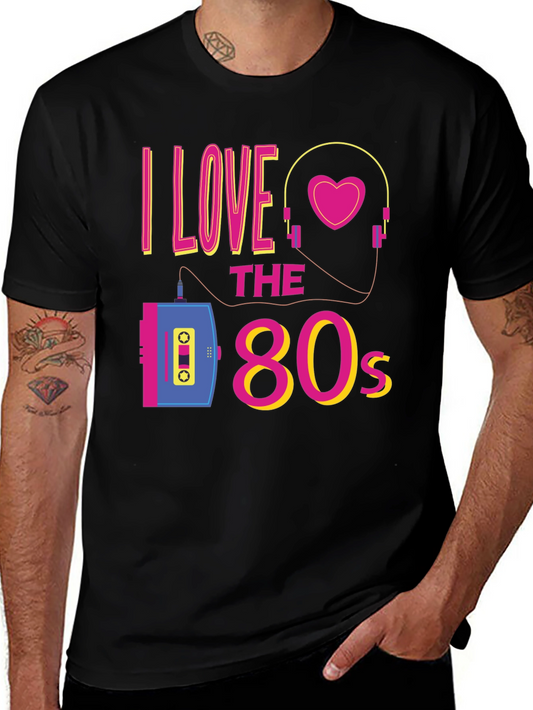 I Love the 80s Black Graphic Tee