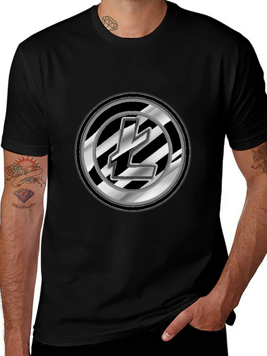 Litecoin Logo Black Graphic Tee - Crypto Fashion