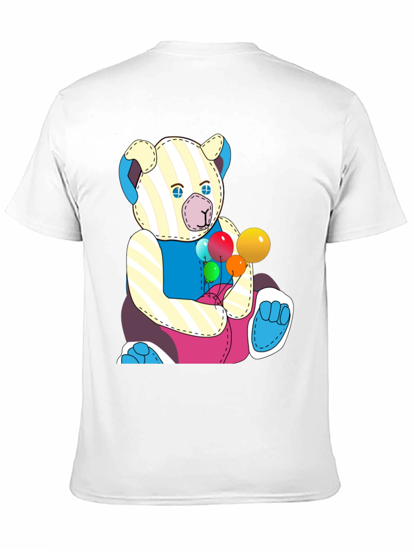 Cartoon Bear with Balloons Graphic Tee