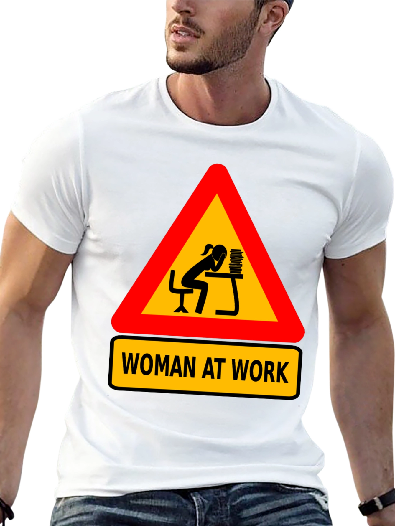 Woman At Work T-Shirt - Funny Graphic Tee