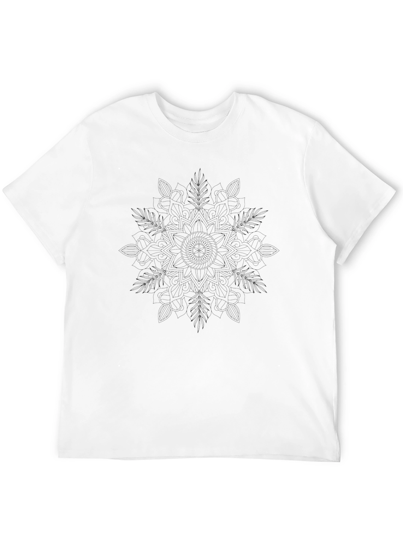 Black Mandala Print T-Shirt