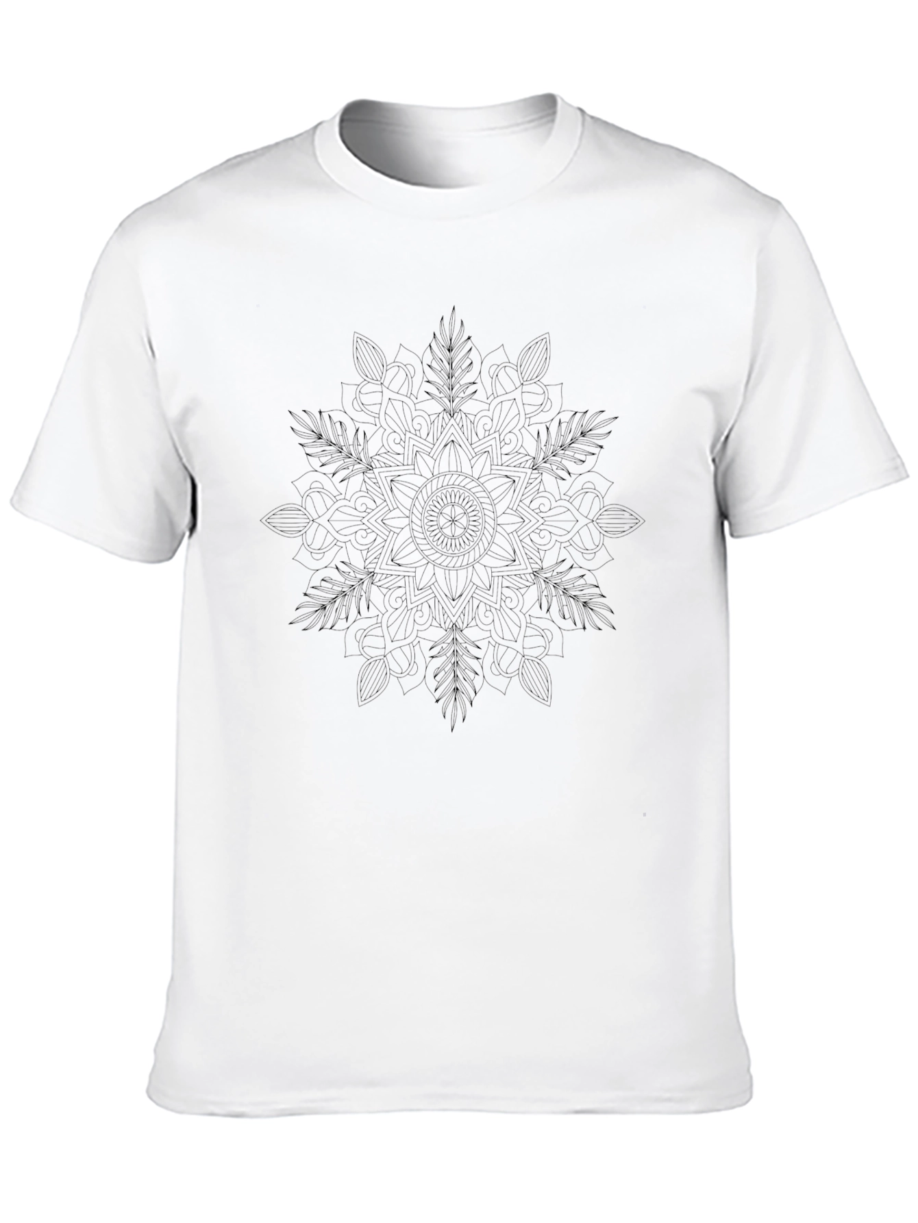 Black Mandala Print T-Shirt