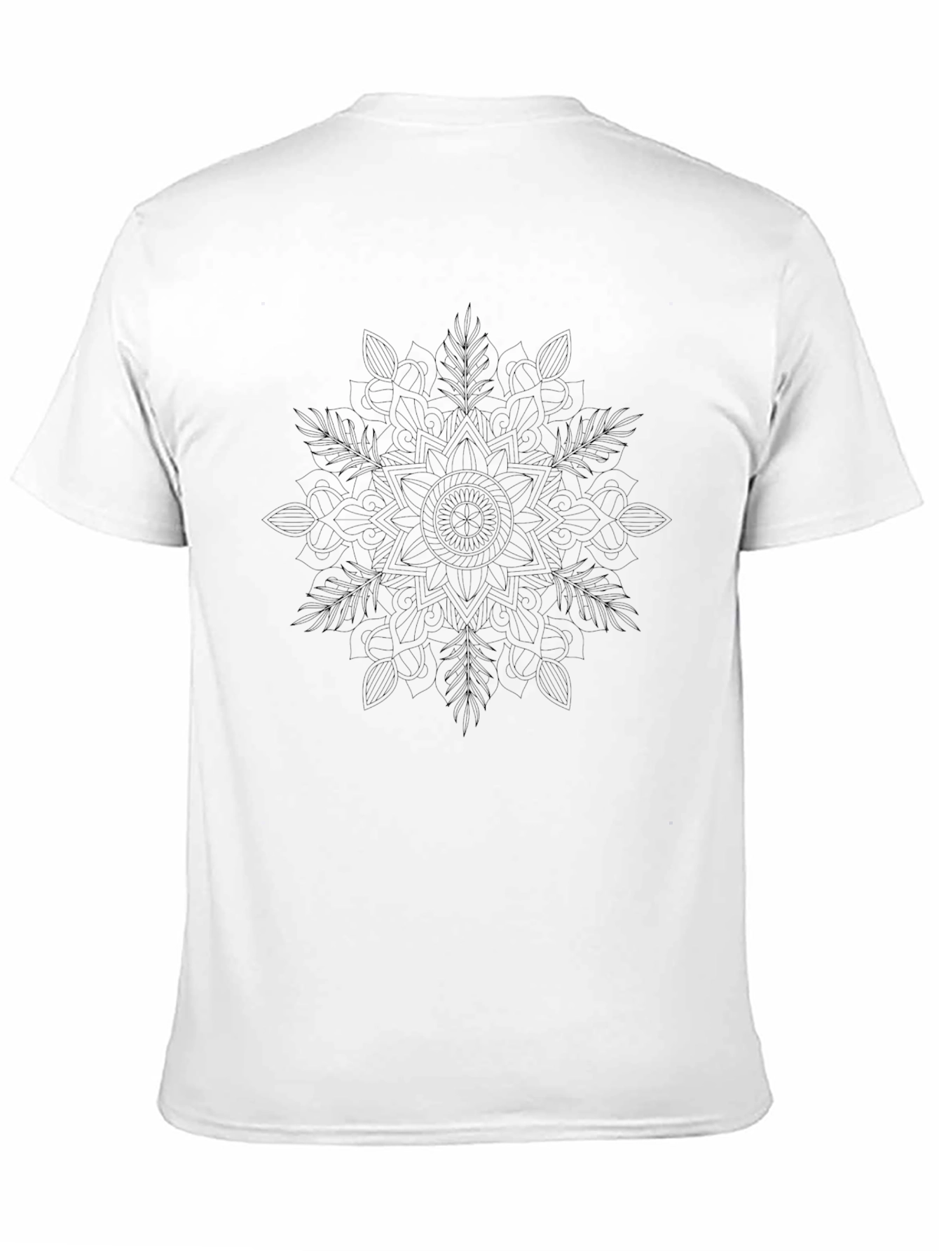 Black Mandala Print T-Shirt