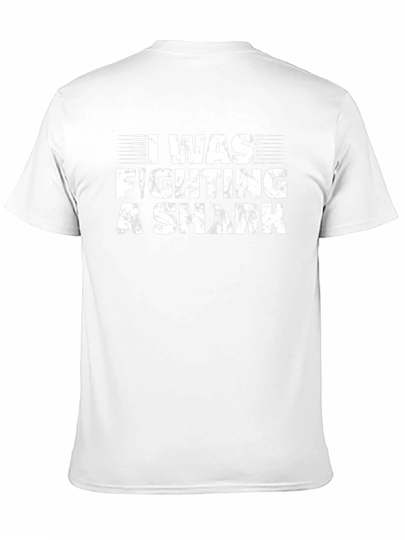I Was Fighting a Shark Black T-Shirt