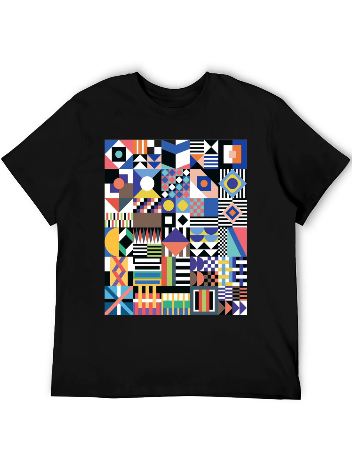 Geometric Art Print Tee - Modern Graphic Design