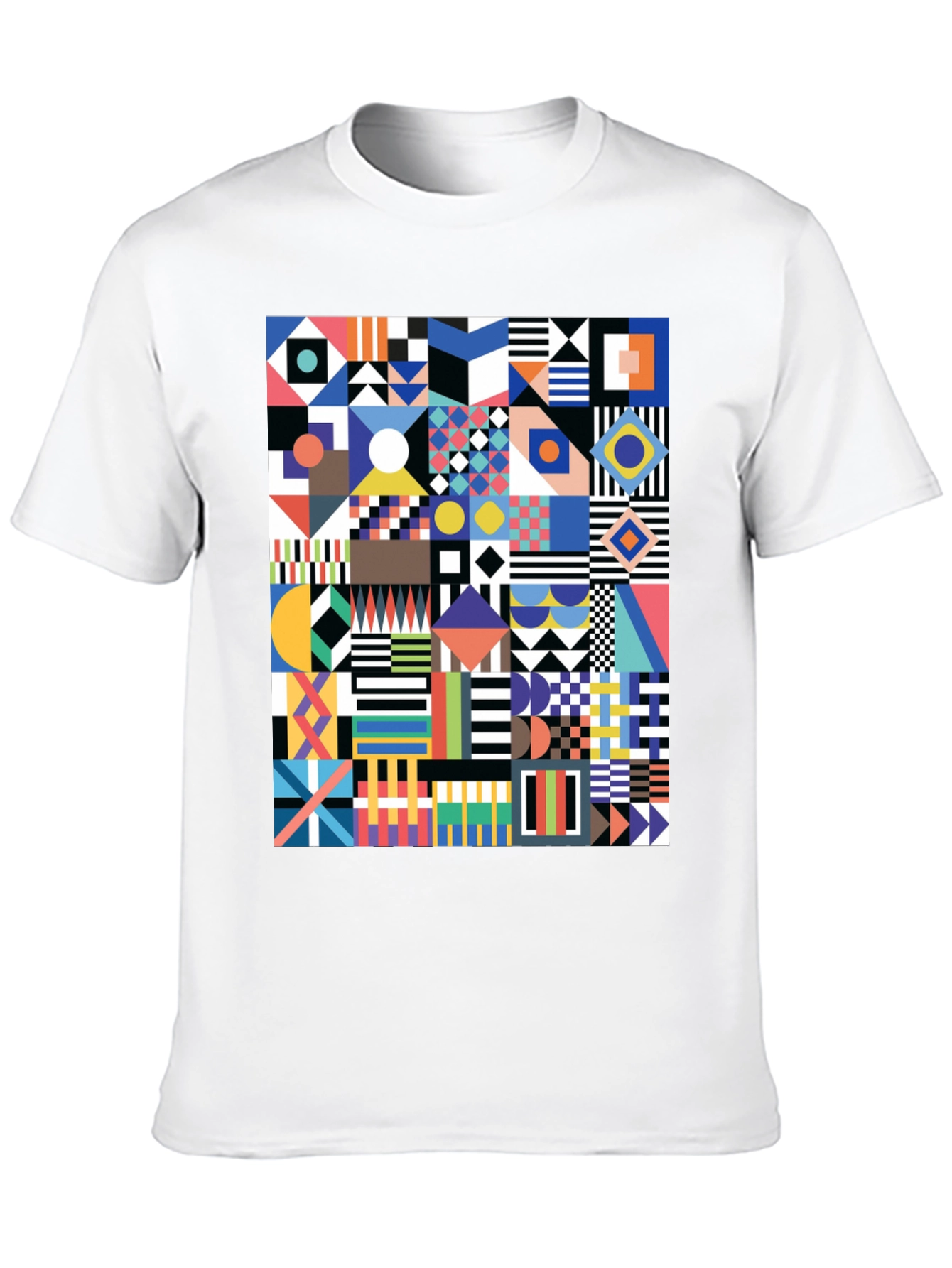 Geometric Art Print Tee - Modern Graphic Design