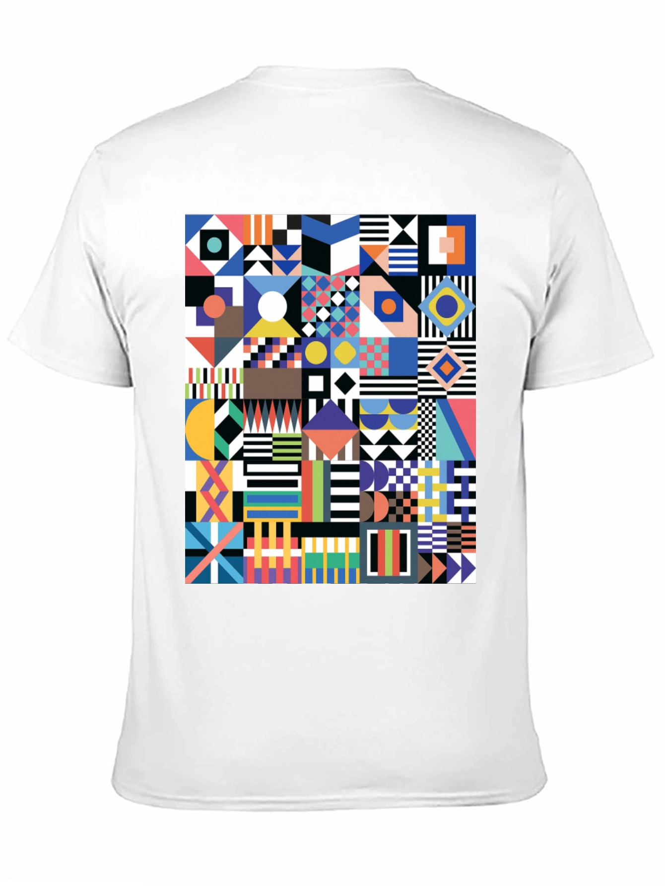 Geometric Art Print Tee - Modern Graphic Design