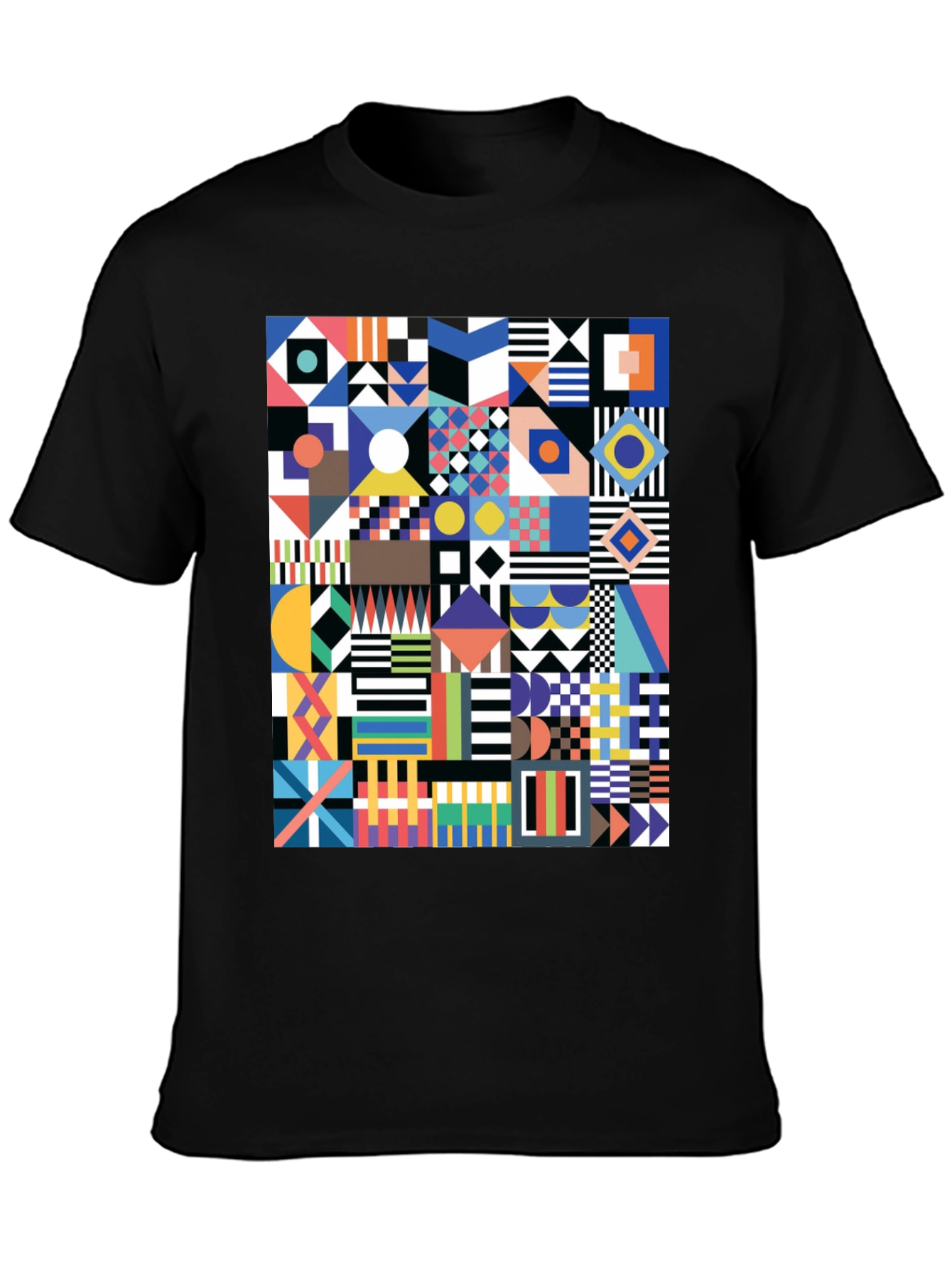 Geometric Art Print Tee - Modern Graphic Design