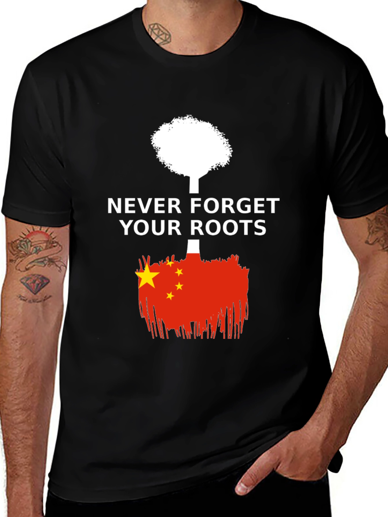 Never Forget Roots China Flag T-Shirt