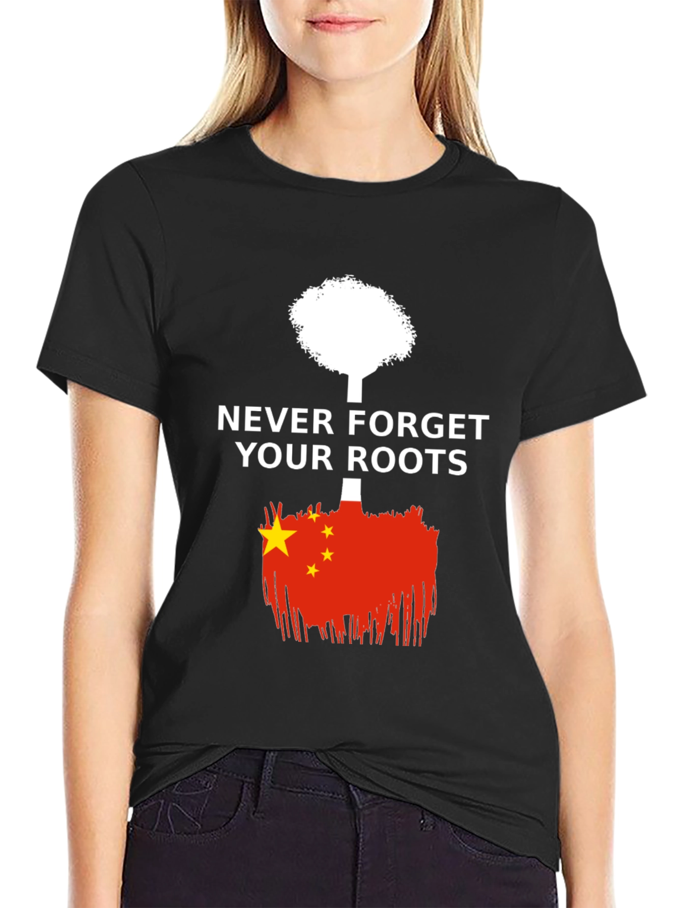 Never Forget Roots China Flag T-Shirt