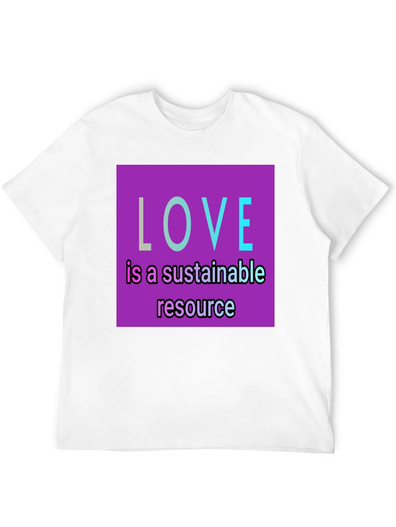 Sustainable Love T-Shirt - Black Graphic Tee
