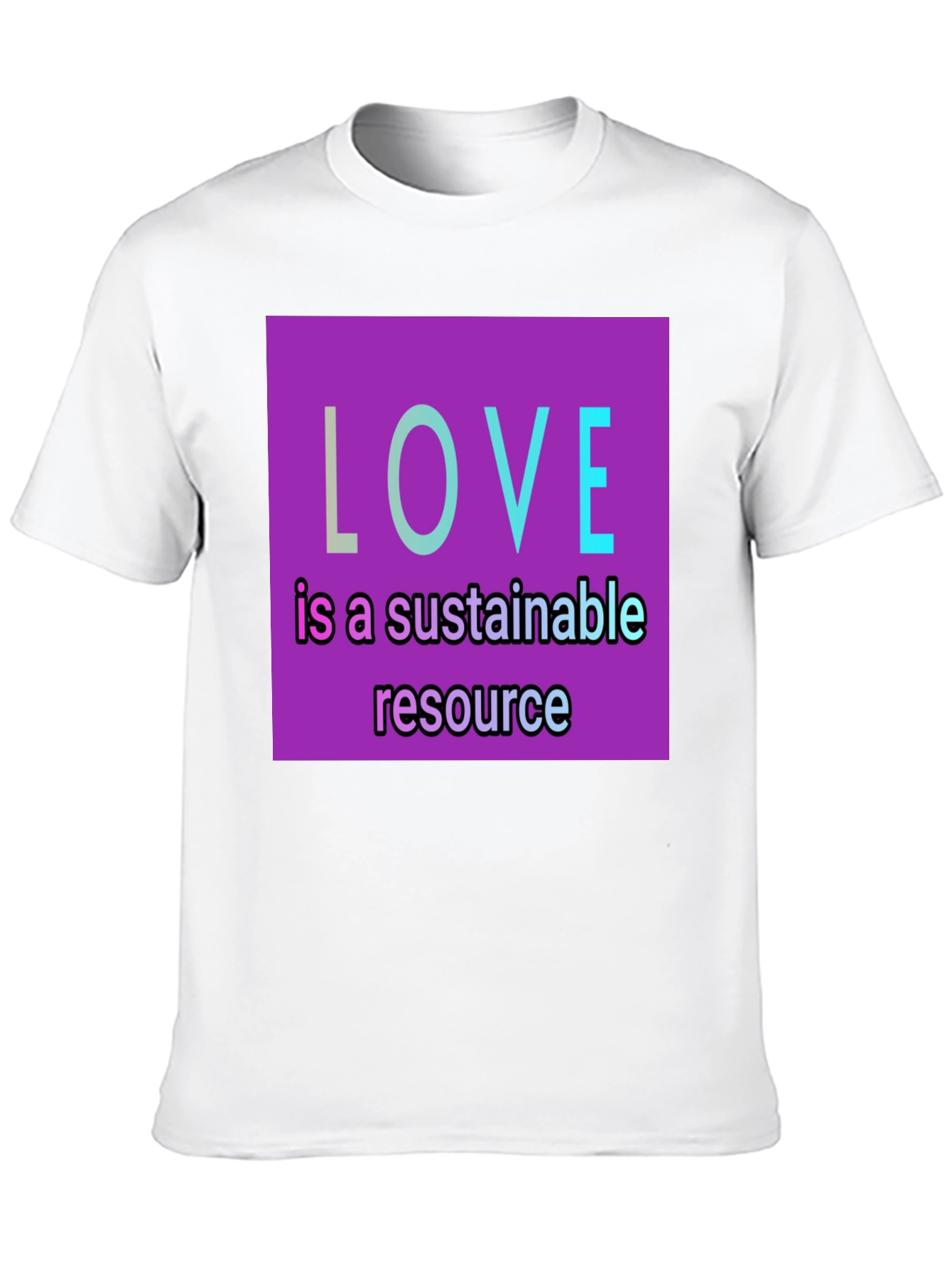 Sustainable Love T-Shirt - Black Graphic Tee