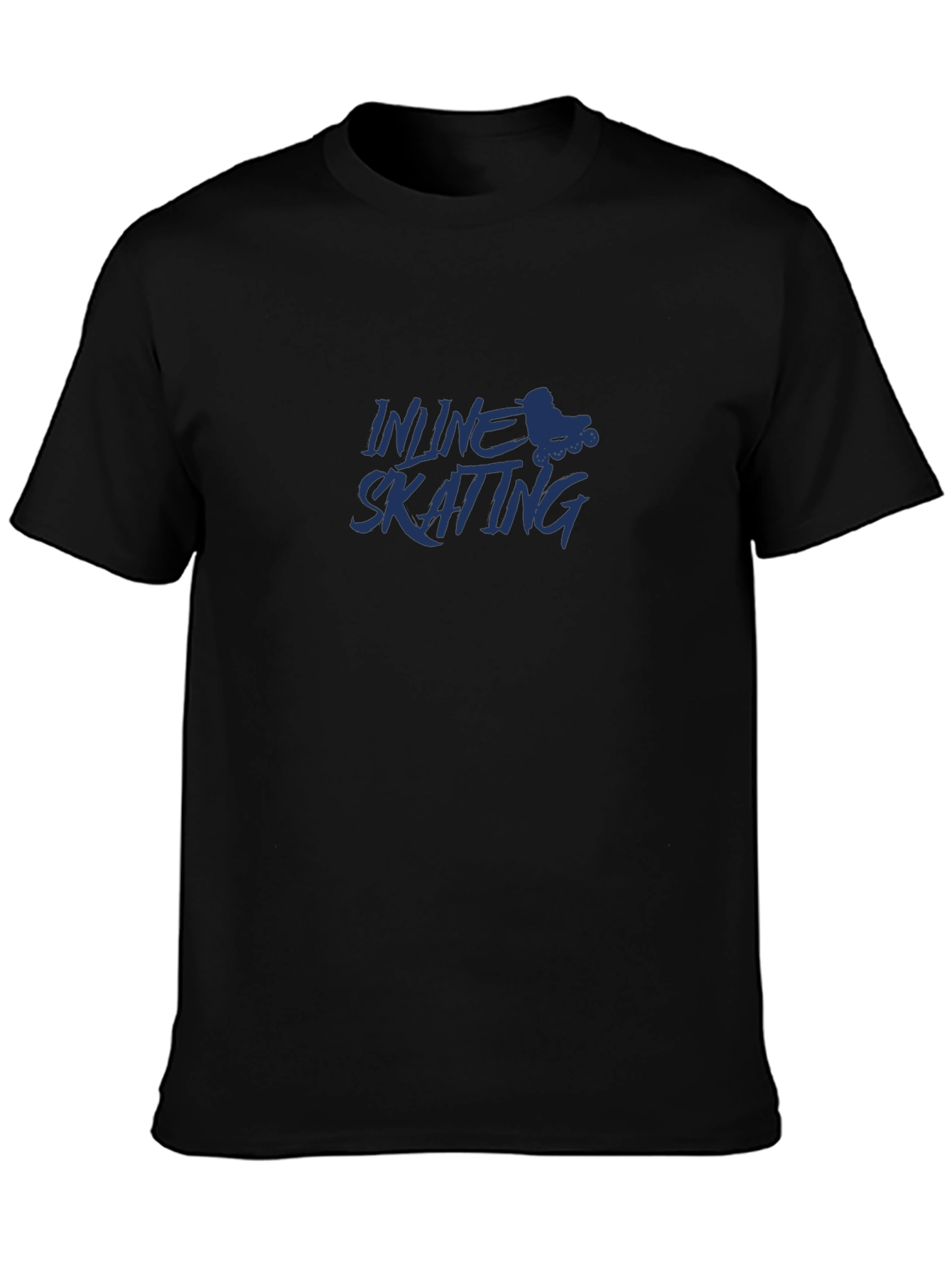 Inline Skating Graphic Tee - Sporty Black T-Shirt
