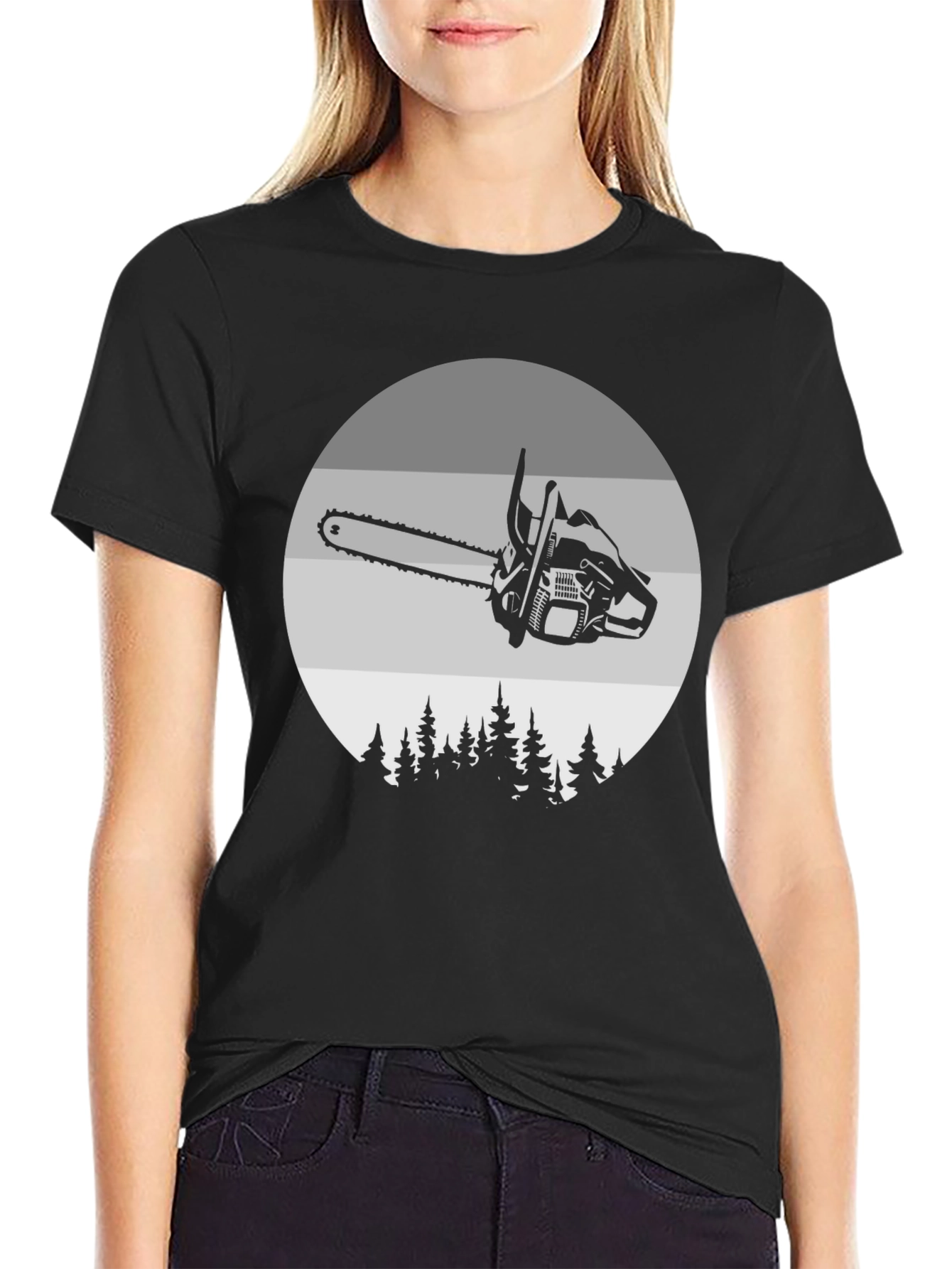 Chainsaw Forest T-Shirt - Unique Design