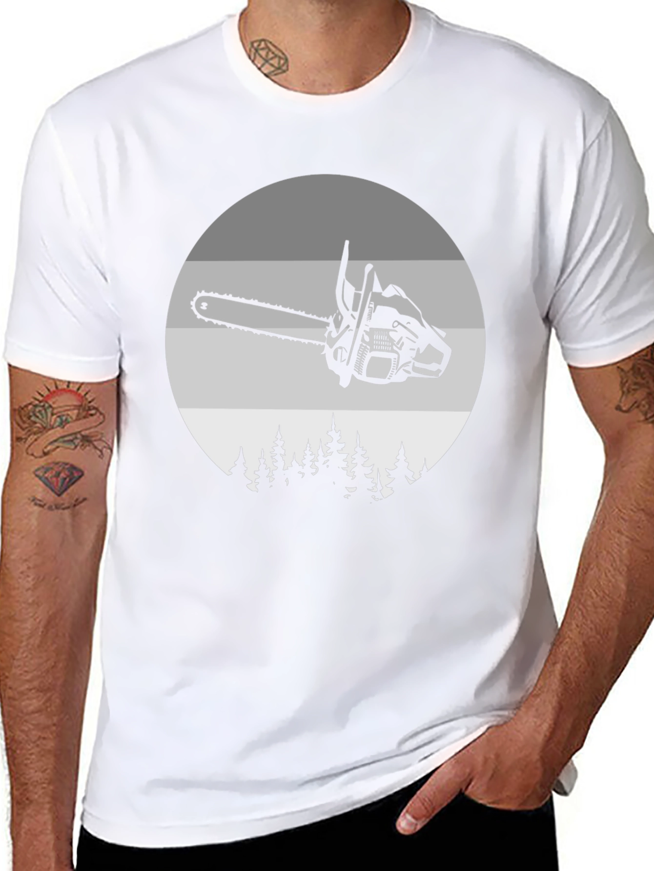 Chainsaw Forest T-Shirt - Unique Design