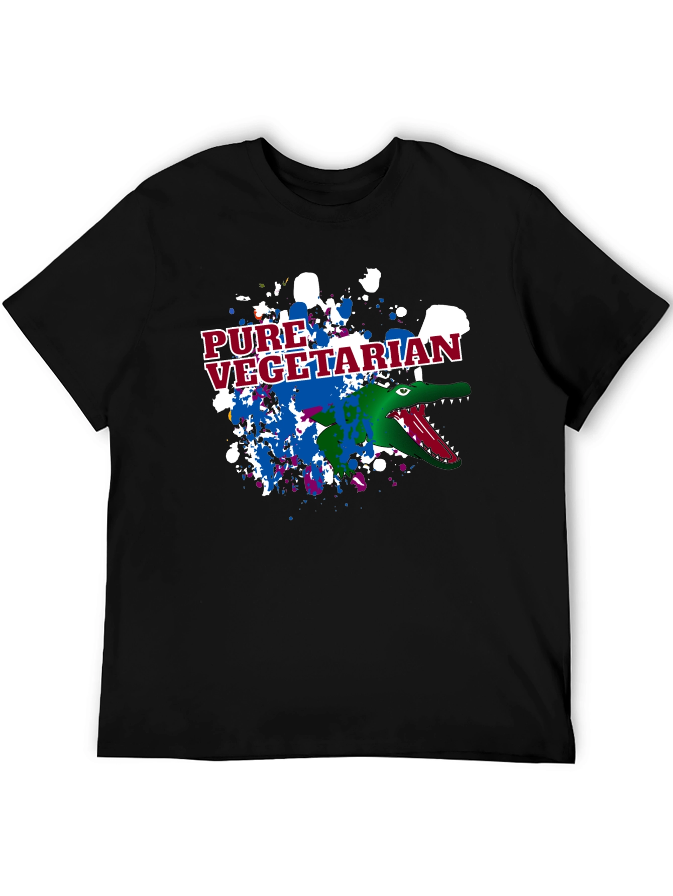 Pure Vegetarian Alligator Graphic T-Shirt