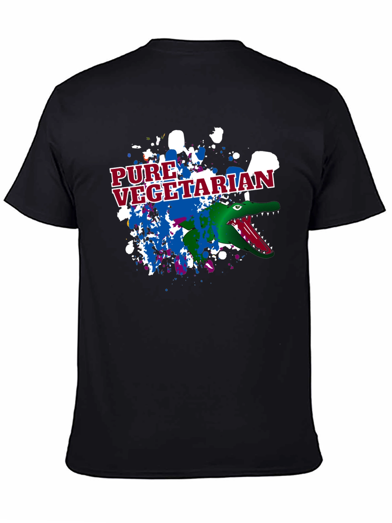 Pure Vegetarian Alligator Graphic T-Shirt