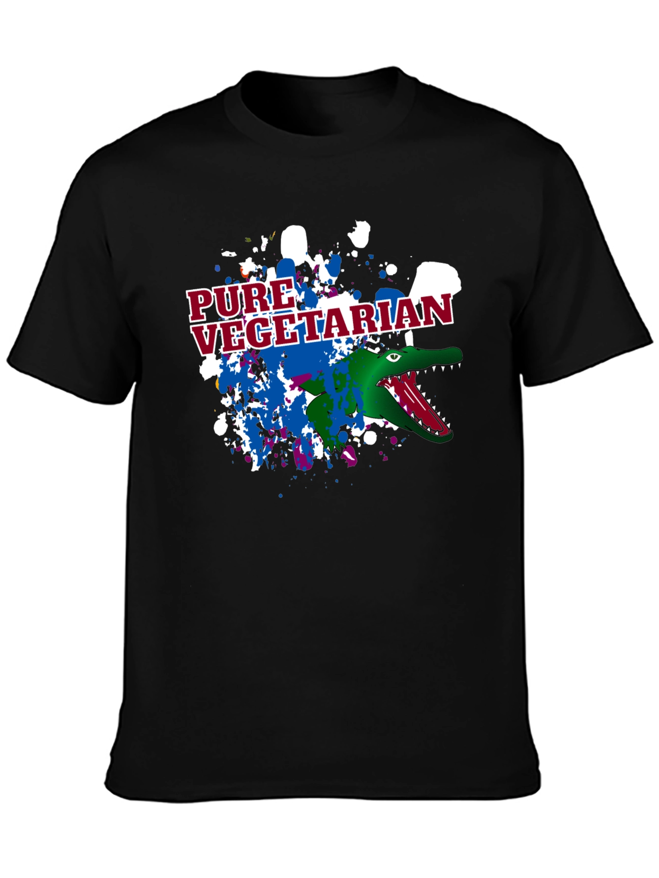Pure Vegetarian Alligator Graphic T-Shirt
