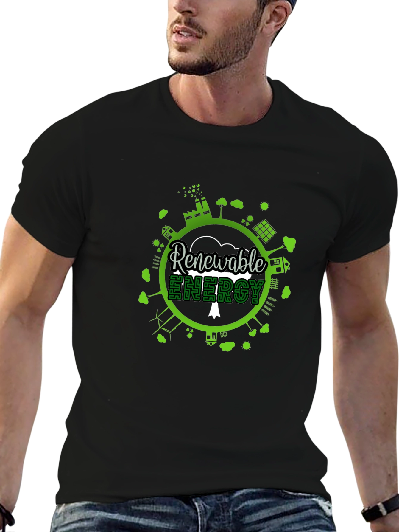Eco-Friendly Renewable Energy Graphic T-Shirt