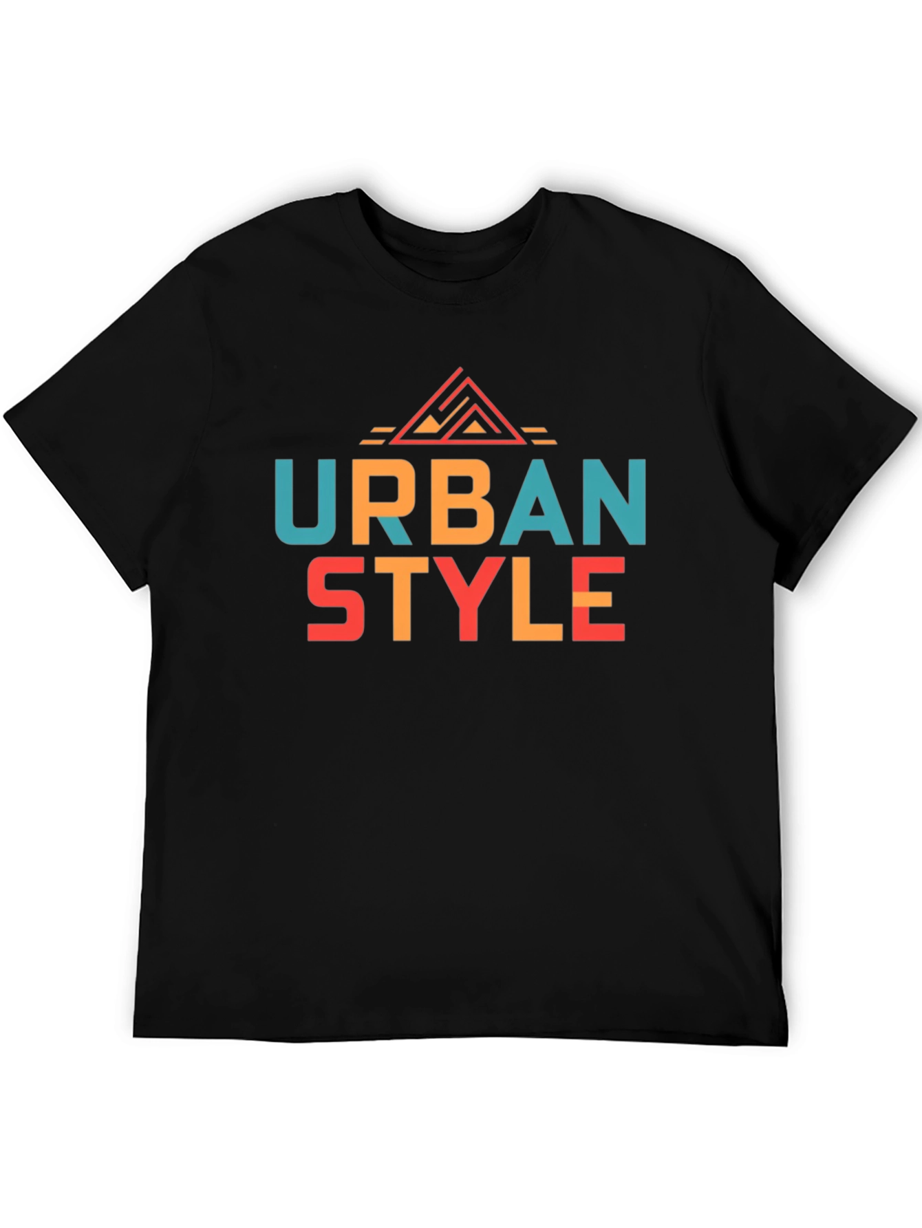 Urban Style Graphic Tee - Modern Black T-Shirt