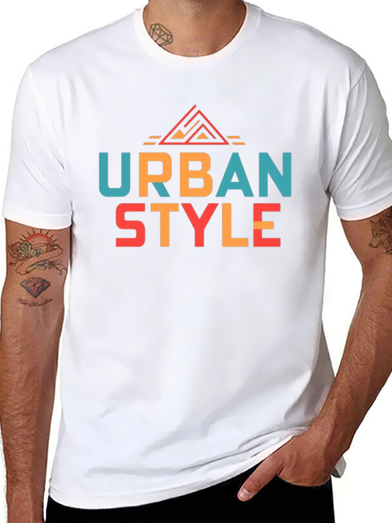 Urban Style Graphic Tee - Modern Black T-Shirt