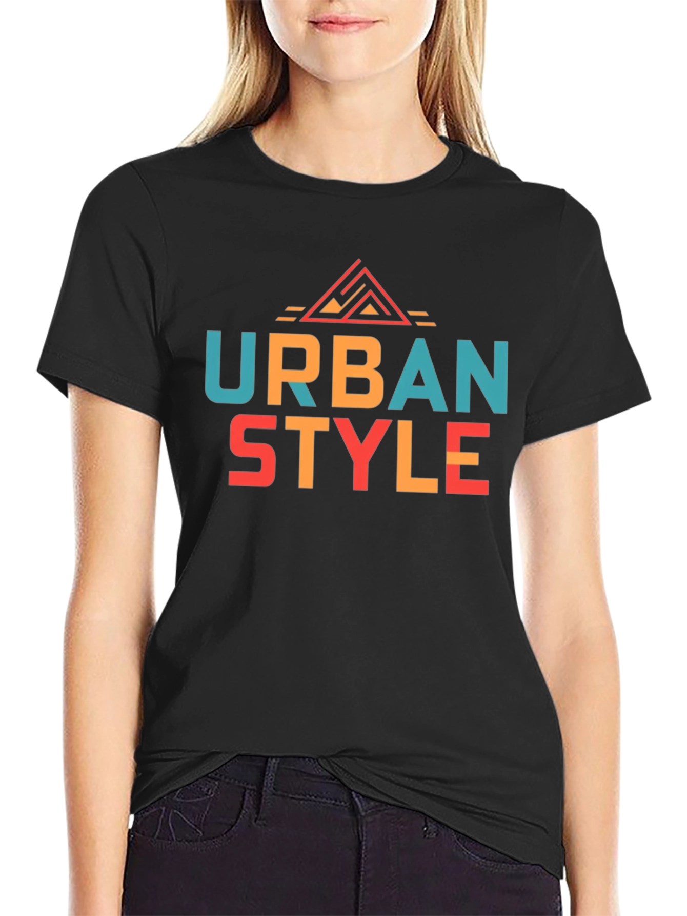 Urban Style Graphic Tee - Modern Black T-Shirt
