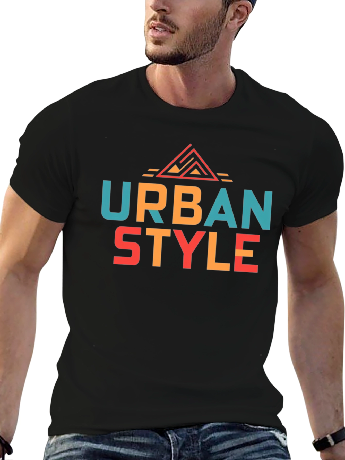 Urban Style Graphic Tee - Modern Black T-Shirt