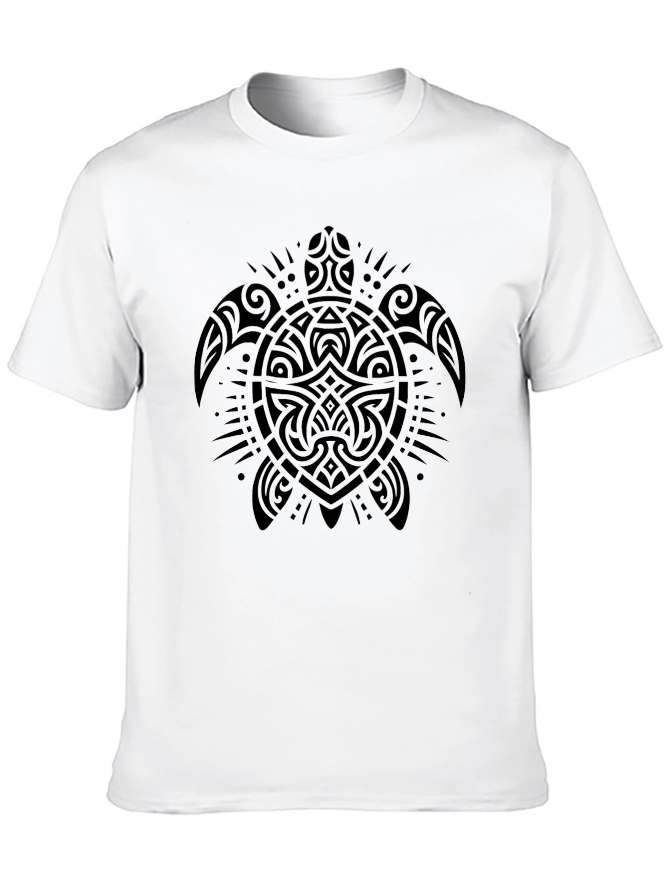 Tribal Turtle Graphic Black T-Shirt