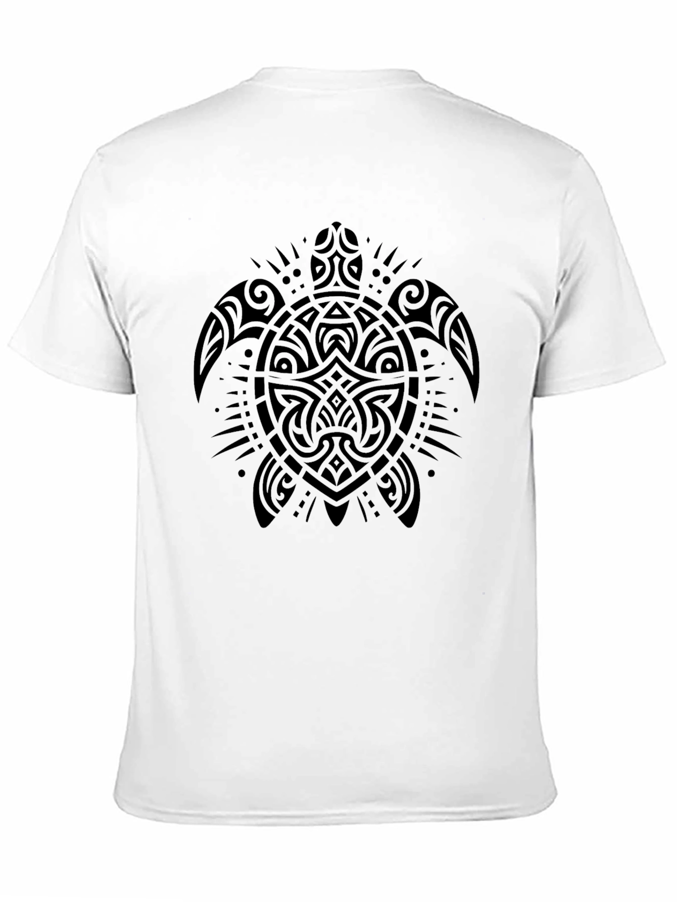 Tribal Turtle Graphic Black T-Shirt