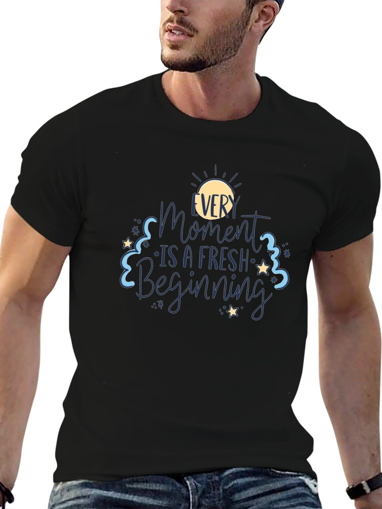 Every Moment is a Fresh Beginning Black T-Shirt