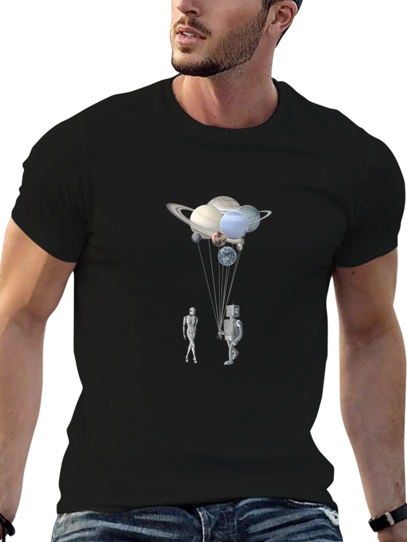 Planets & Robots Graphic T-Shirt