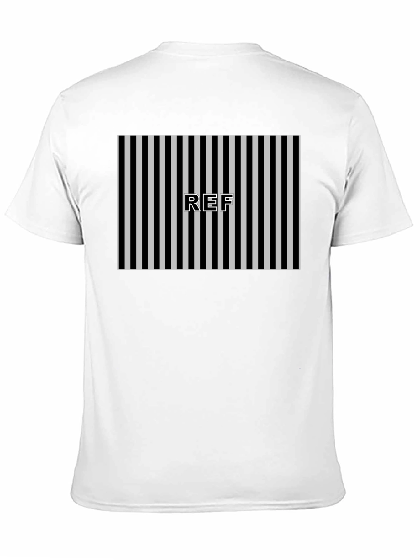 Referee Striped T-Shirt - Black and White Design