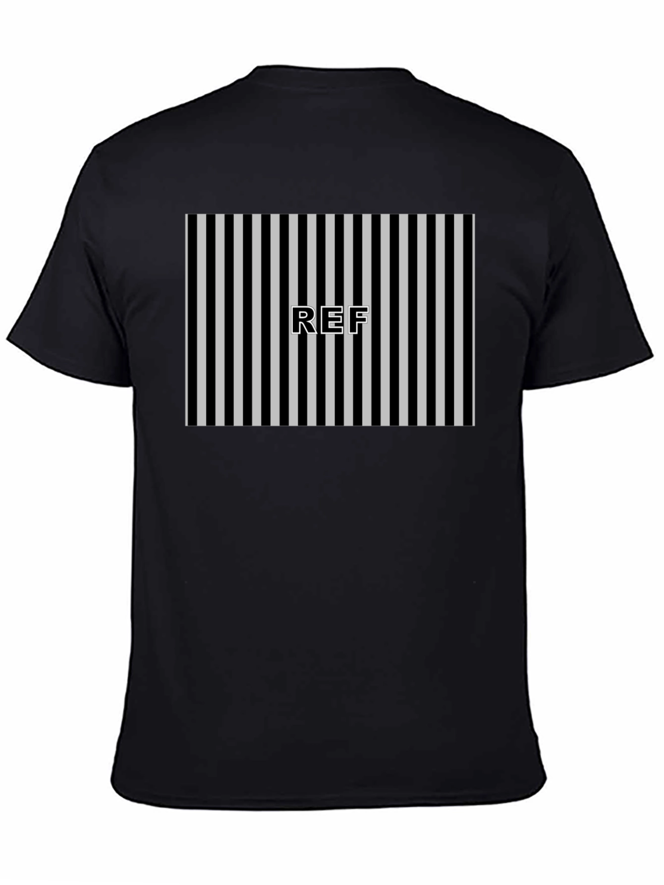 Referee Striped T-Shirt - Black and White Design