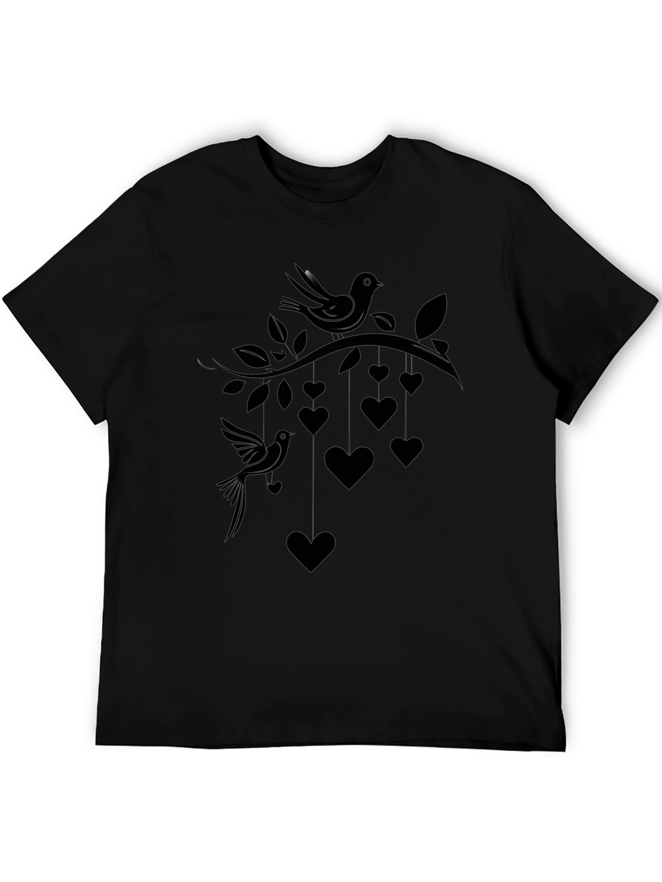 Love Birds Tee - Heart & Bird Graphic Print