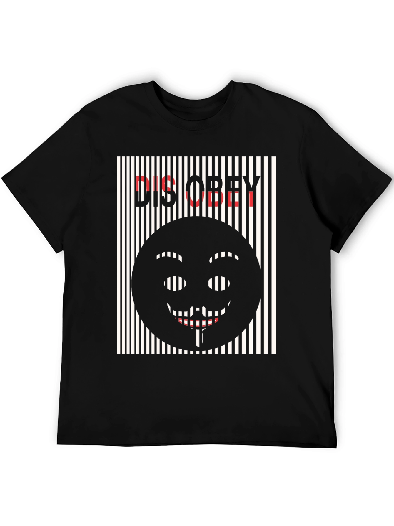 Disobey Graphic Tee - Black Cotton T-Shirt
