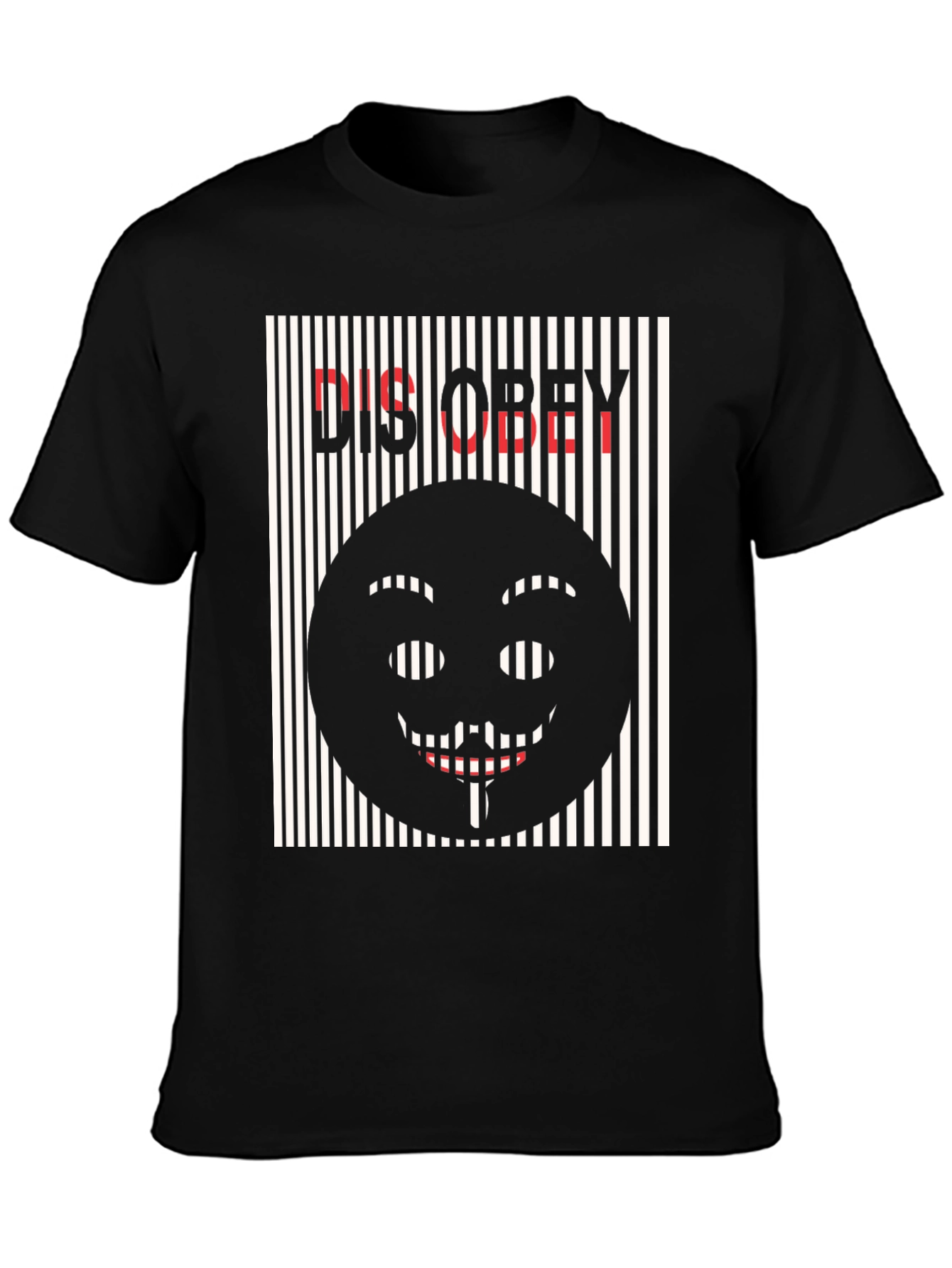 Disobey Graphic Tee - Black Cotton T-Shirt