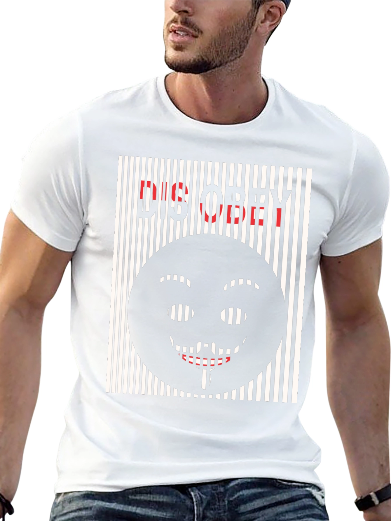 Disobey Graphic Tee - Black Cotton T-Shirt