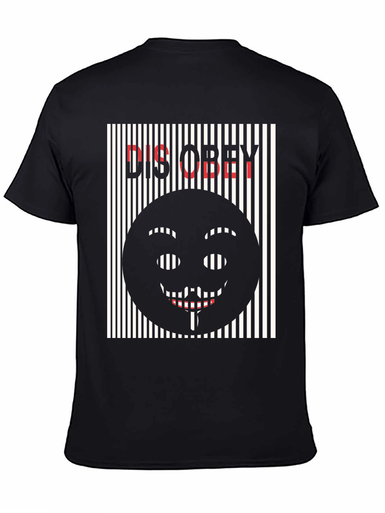 Disobey Graphic Tee - Black Cotton T-Shirt