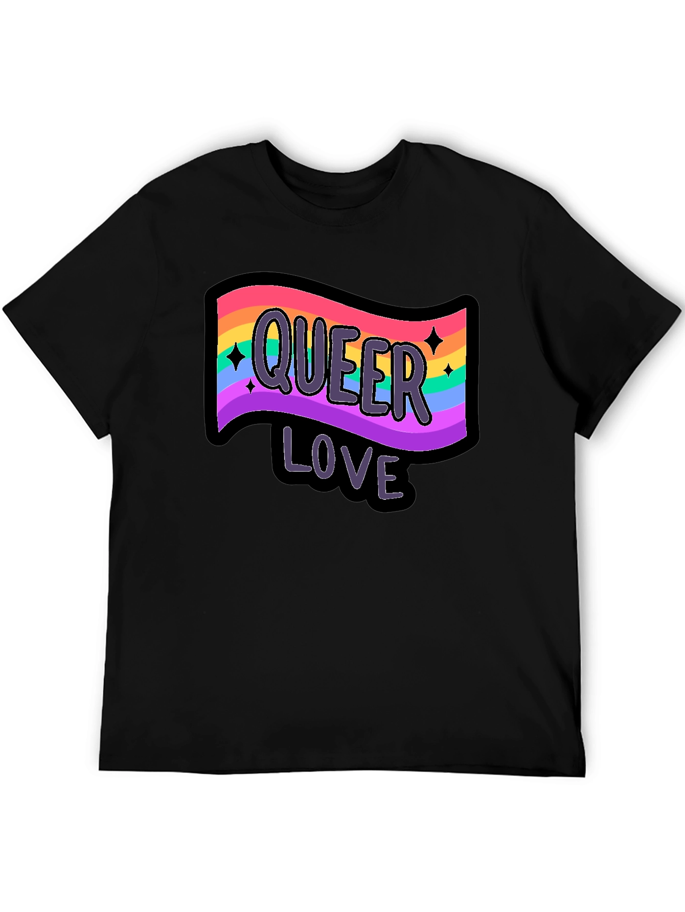 Queer Love Rainbow Graphic T-Shirt