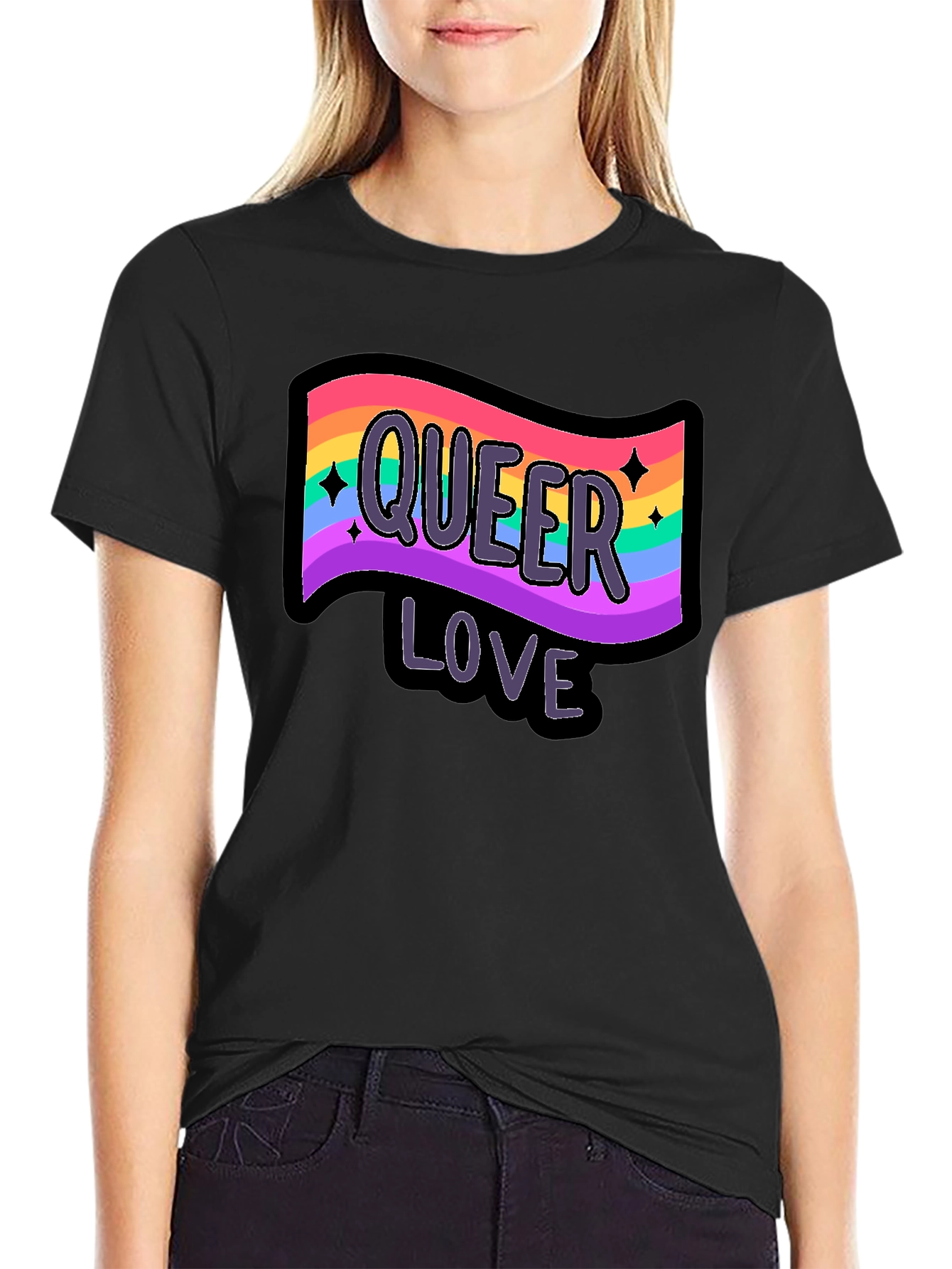 Queer Love Rainbow Graphic T-Shirt