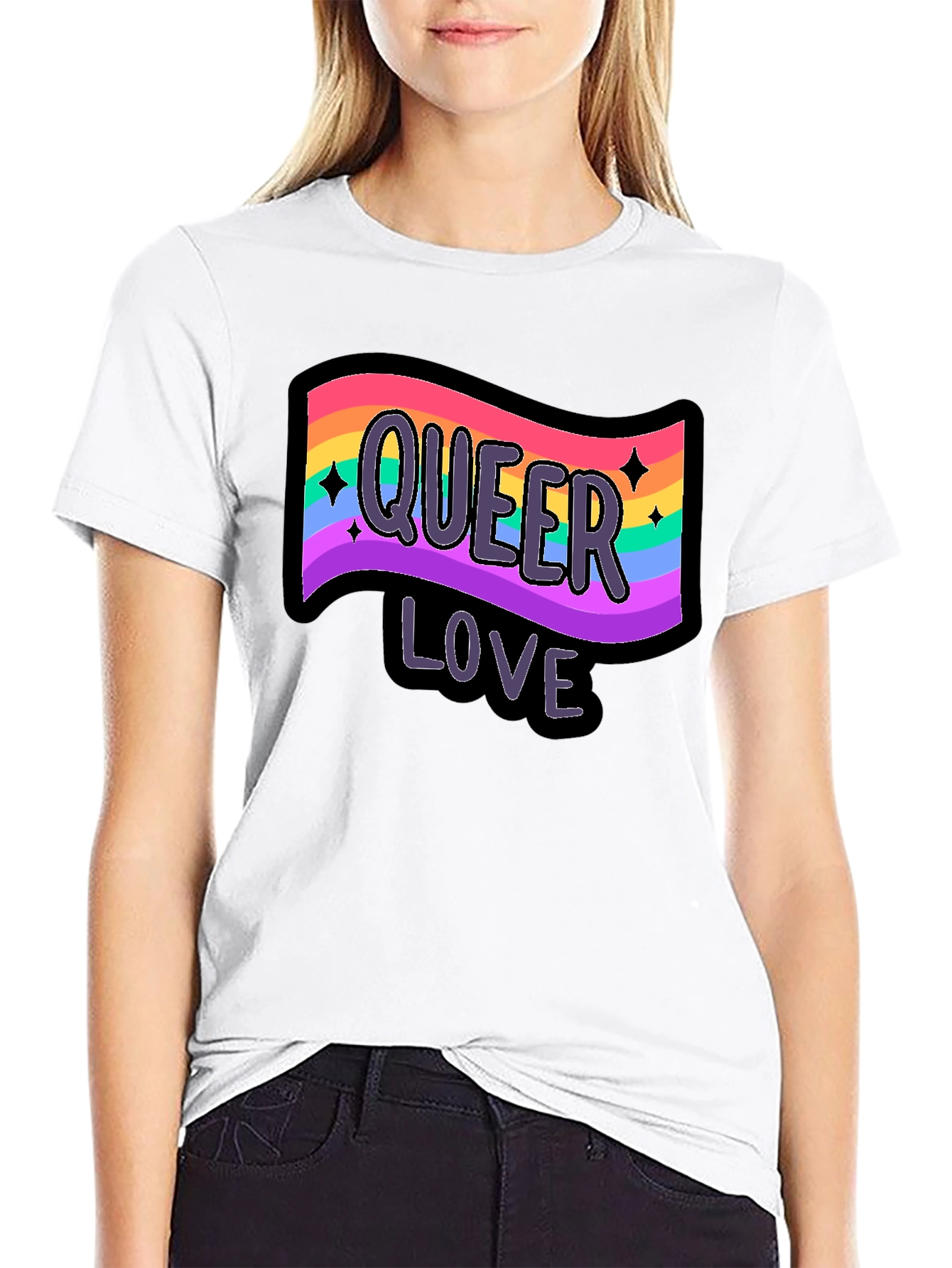 Queer Love Rainbow Graphic T-Shirt