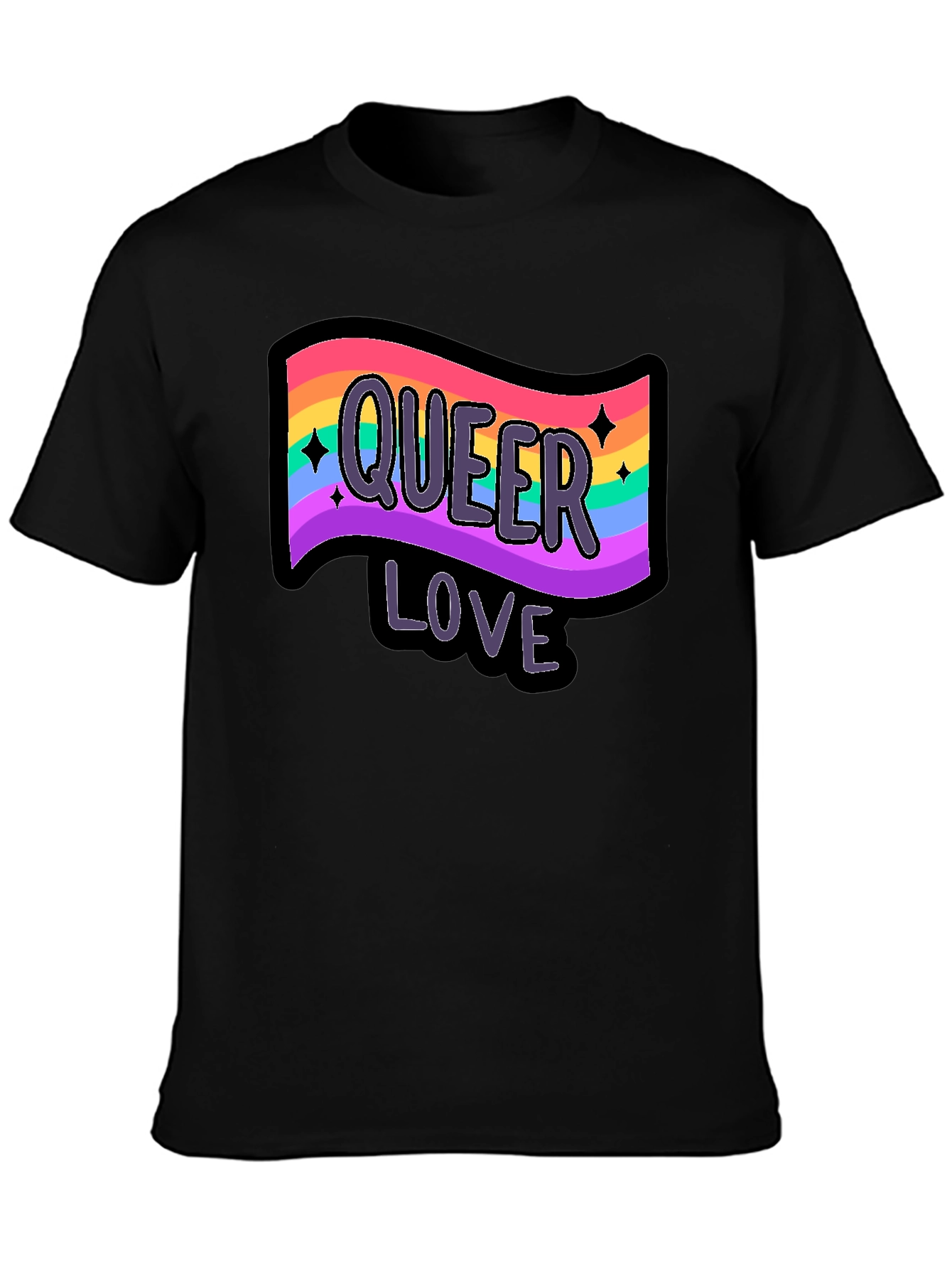 Queer Love Rainbow Graphic T-Shirt