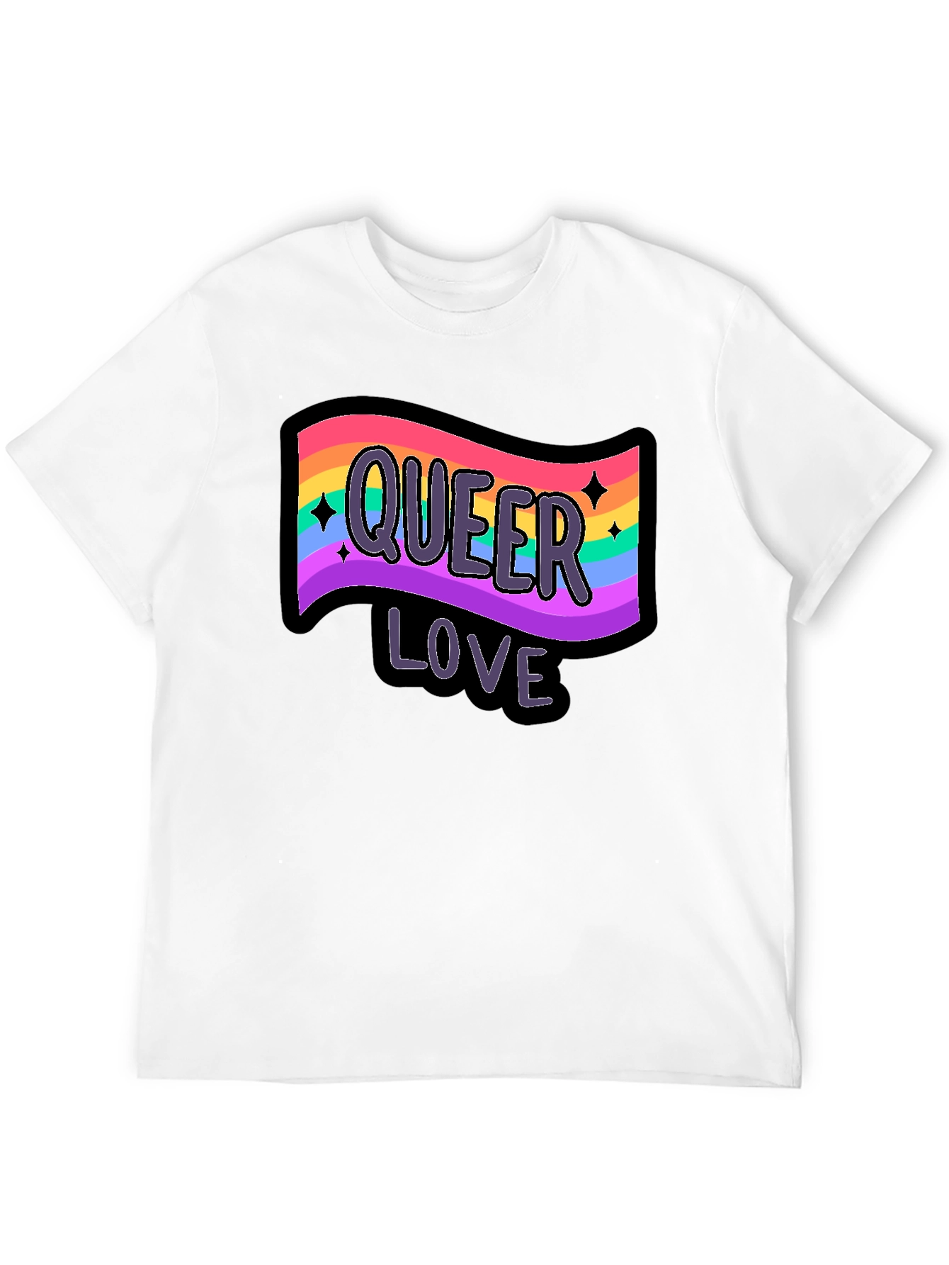 Queer Love Rainbow Graphic T-Shirt