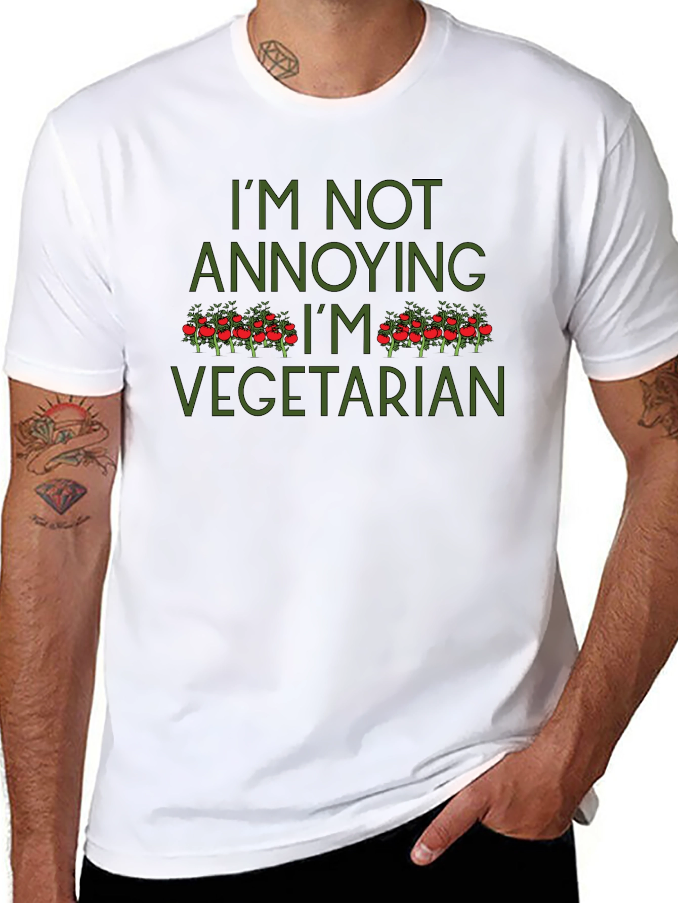 Im Not Annoying Im Vegetarian Graphic Tee